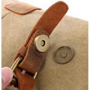 AT1 MESSENGER I VINTAGE™ Mallette porte-documents en canvas et cuir naturel, sac à bandoulière 5 couleurs 